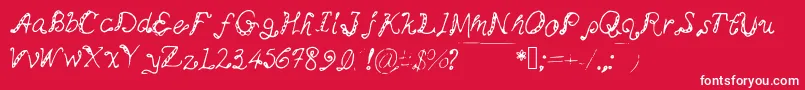 Myminemai Font – White Fonts on Red Background