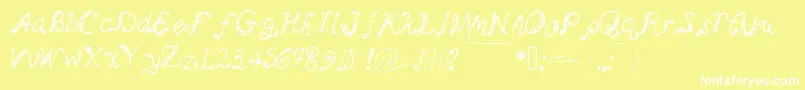 Myminemai Font – White Fonts on Yellow Background