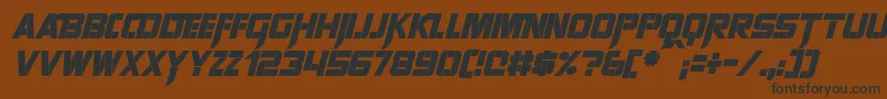 SharpAvienneItalic Font – Black Fonts on Brown Background