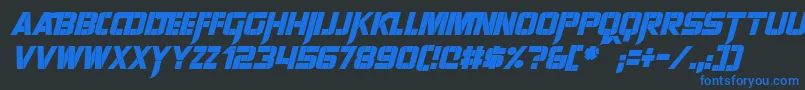 SharpAvienneItalic Font – Blue Fonts on Black Background