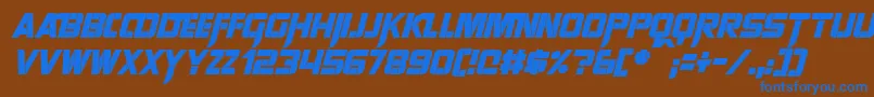 SharpAvienneItalic Font – Blue Fonts on Brown Background