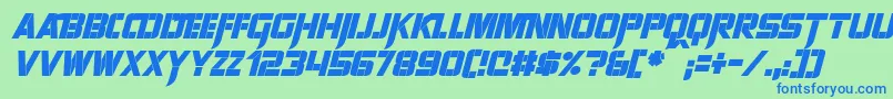 SharpAvienneItalic Font – Blue Fonts on Green Background