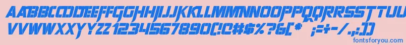 SharpAvienneItalic-Schriftart – Blaue Schriften auf rosa Hintergrund