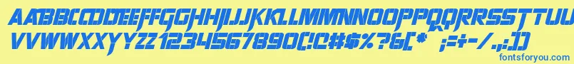 SharpAvienneItalic Font – Blue Fonts on Yellow Background