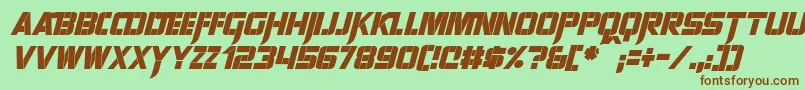 SharpAvienneItalic Font – Brown Fonts on Green Background