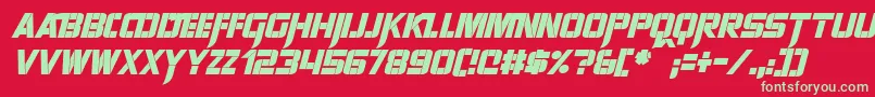 SharpAvienneItalic Font – Green Fonts on Red Background