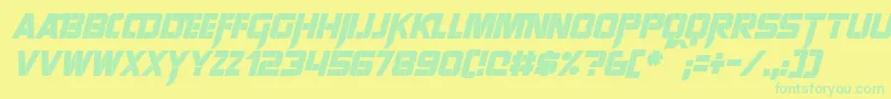 SharpAvienneItalic Font – Green Fonts on Yellow Background