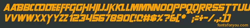 SharpAvienneItalic Font – Orange Fonts on Black Background