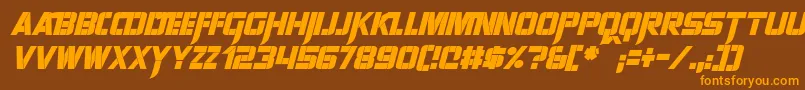 SharpAvienneItalic Font – Orange Fonts on Brown Background