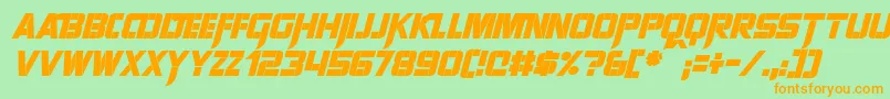SharpAvienneItalic Font – Orange Fonts on Green Background