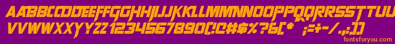 SharpAvienneItalic Font – Orange Fonts on Purple Background