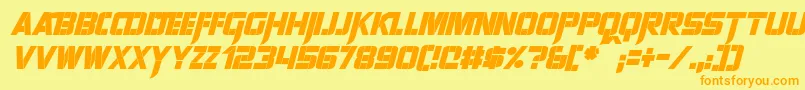SharpAvienneItalic Font – Orange Fonts on Yellow Background