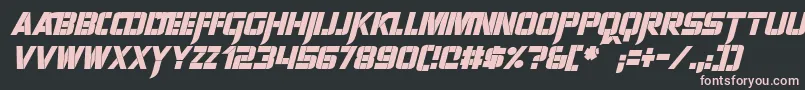 SharpAvienneItalic-Schriftart – Rosa Schriften auf schwarzem Hintergrund