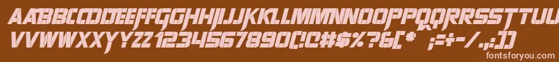 SharpAvienneItalic Font – Pink Fonts on Brown Background