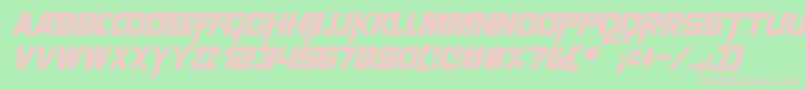 SharpAvienneItalic Font – Pink Fonts on Green Background
