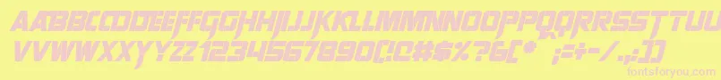 SharpAvienneItalic Font – Pink Fonts on Yellow Background