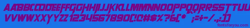 SharpAvienneItalic Font – Purple Fonts on Blue Background