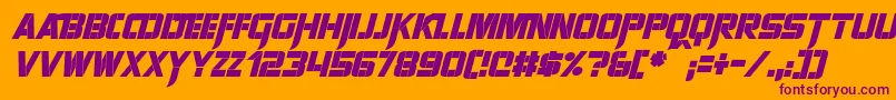 SharpAvienneItalic Font – Purple Fonts on Orange Background