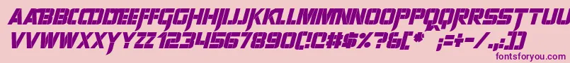 SharpAvienneItalic Font – Purple Fonts on Pink Background