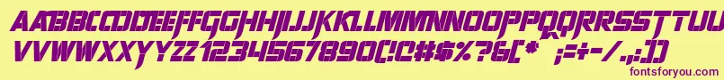 SharpAvienneItalic Font – Purple Fonts on Yellow Background