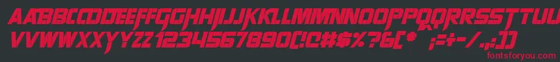 SharpAvienneItalic Font – Red Fonts on Black Background