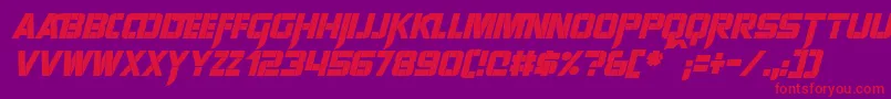 Шрифт SharpAvienneItalic – красные шрифты на фиолетовом фоне