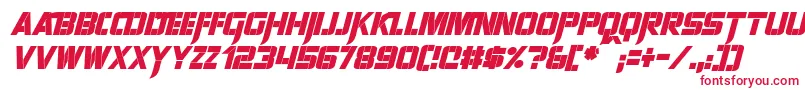 フォントSharpAvienneItalic – 白い背景に赤い文字