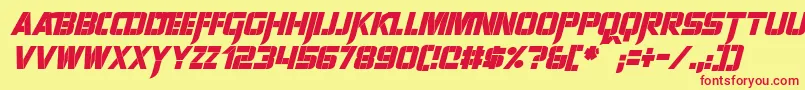 SharpAvienneItalic Font – Red Fonts on Yellow Background