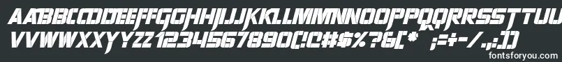 フォントSharpAvienneItalic – 白い文字