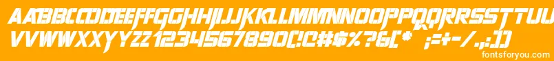 SharpAvienneItalic Font – White Fonts on Orange Background