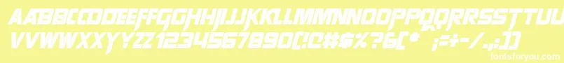 SharpAvienneItalic Font – White Fonts on Yellow Background