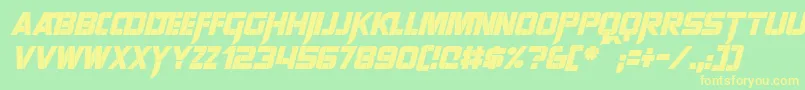 SharpAvienneItalic Font – Yellow Fonts on Green Background