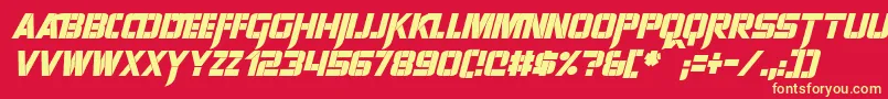 SharpAvienneItalic Font – Yellow Fonts on Red Background