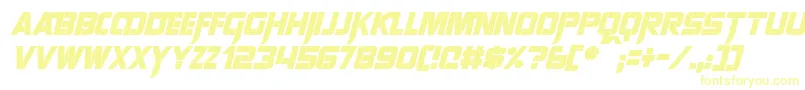 SharpAvienneItalic Font – Yellow Fonts on White Background