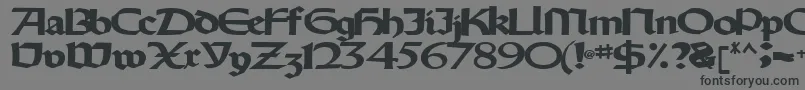 Czcionka Oldystyletype102Bold – czarne czcionki na szarym tle