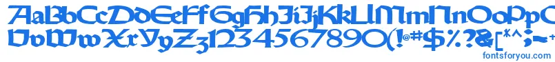 Шрифт Oldystyletype102Bold – синие шрифты на белом фоне