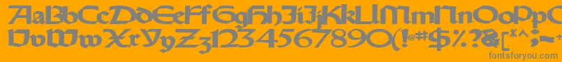 フォントOldystyletype102Bold – オレンジの背景に灰色の文字