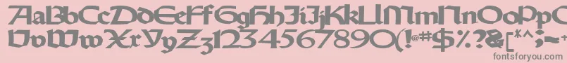 フォントOldystyletype102Bold – ピンクの背景に灰色の文字