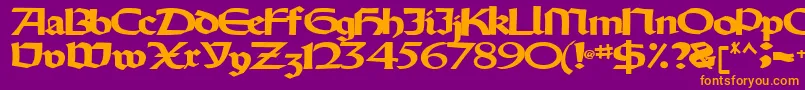 Шрифт Oldystyletype102Bold – оранжевые шрифты на фиолетовом фоне