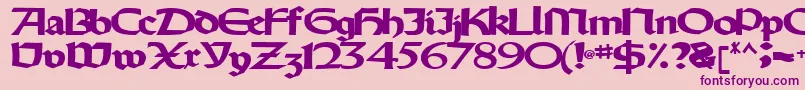 Oldystyletype102Bold Font – Purple Fonts on Pink Background