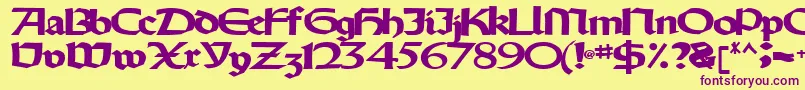 Шрифт Oldystyletype102Bold – фиолетовые шрифты на жёлтом фоне