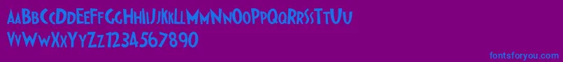 IpkissZf Font – Blue Fonts on Purple Background