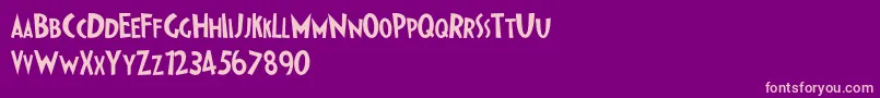 IpkissZf Font – Pink Fonts on Purple Background