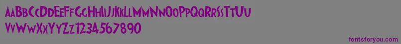 IpkissZf Font – Purple Fonts on Gray Background