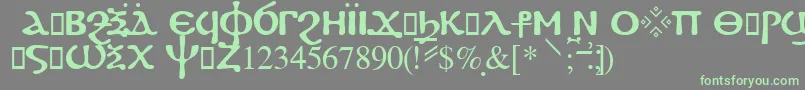 Więcej informacji o czcionce Fayiumssk Czcionka Fayiumssk – zielone czcionki na szarym tle
