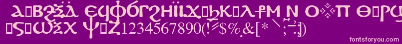 Шрифт Fayiumssk – розовые шрифты на фиолетовом фоне