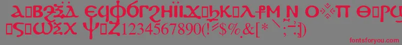 Fayiumssk Font – Red Fonts on Gray Background