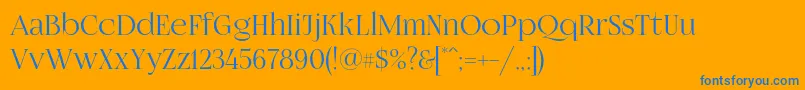 Fogtwono5 Font – Blue Fonts on Orange Background