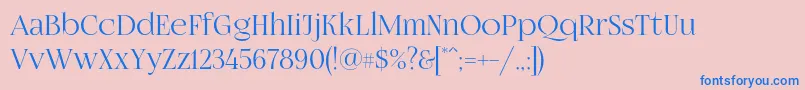 Fogtwono5 Font – Blue Fonts on Pink Background