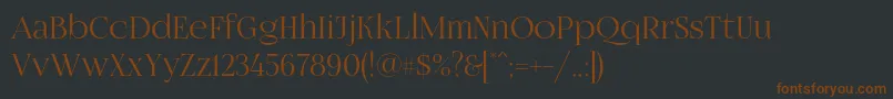 Fogtwono5 Font – Brown Fonts on Black Background